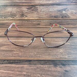 Vera Bradley Women's VB Penelope Pink Swirls Metal Glasses 54-17-135 FRAMES ONLY